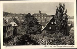 Bild des Verkufers fr Ansichtskarte / Postkarte Herrnhut in der Oberlausitz, Blick auf die Berthelsdorfer Strae zum Verkauf von akpool GmbH