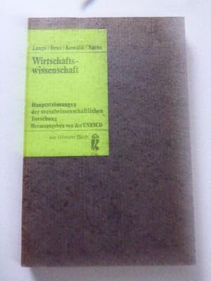 Imagen del vendedor de Wirtschaftswissenschaft. Hauptstrmungen der sozialwissenschaftlichen Forschung. TB a la venta por Deichkieker Bcherkiste