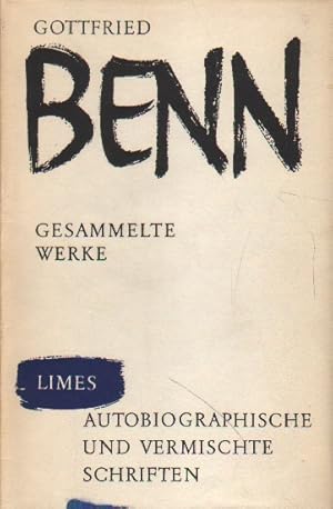 Bild des Verkufers fr Autobiographische und vermischte Schriften. zum Verkauf von Versandantiquariat Boller