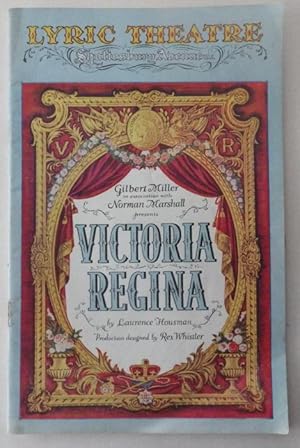 Imagen del vendedor de Victoria Regina programme; a la venta por BOOKS & THINGS