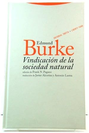 Bild des Verkufers fr VindicaciOn de la sociedad Natural zum Verkauf von PsychoBabel & Skoob Books