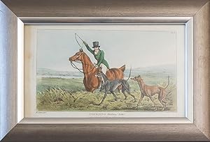 12 hand-coloured engravings of horses, horse riding and hunt