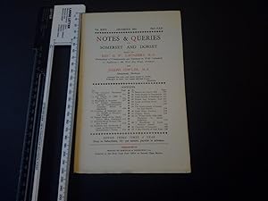 Notes and Queries for Somerset and Dorset Vol XXVI December 1952 Part CCLII