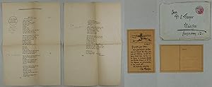 Imagen del vendedor de C.a.s. - Handschriftliche Postkarte signiert, datiert an Adolf Saager, Mnchen. a la venta por Daniel Thierstein