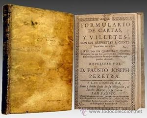 1728 Muy Importante FORMULARIO DE CARTAS Y VILLETES Manual epistolar PERGAMINO