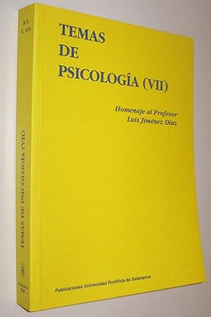 Seller image for TEMAS DE PSICOLOGIA VII - HOMENAJE AL PROFESOR LUIS JIMENEZ DIAZ for sale by UNIO11 IMPORT S.L.