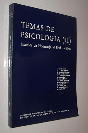 Imagen del vendedor de TEMAS DE PSICOLOGIA II - ESTUDIOS DE HOMENAJE AL PROF. PINILLOS a la venta por UNIO11 IMPORT S.L.