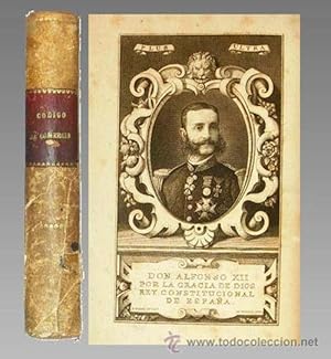 1885 - CODIGO DE COMERCIO - Retrato de Alfonso XII - 1ª Edición