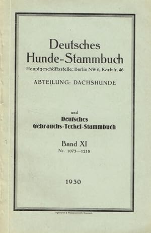 Teckel-Stammbuch Band 42 Berlin. Deutscher Teckel-Klub e.V 1931 