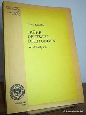 Bild des Verkufers fr Frhe deutsche Dichtungen. Werkanalysen. zum Verkauf von Antiquariat Christian Strobel (VDA/ILAB)