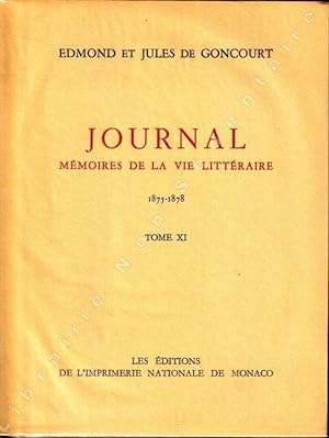 Seller image for Journal Mmoires de la Vie Littraire 1875-1878 for sale by ARTLINK