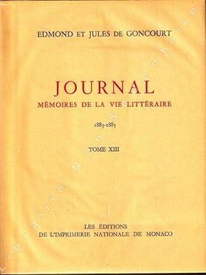 Seller image for Journal Mmoires de la Vie Littraire 1883-1885 for sale by ARTLINK