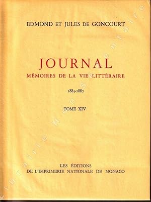 Seller image for Journal Mmoires de la Vie Littraire 1885-1887 for sale by ARTLINK