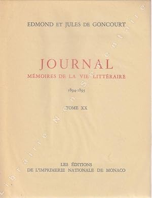 Image du vendeur pour JOURNAL mmoires de la Vie Littraire 1894-1895 mis en vente par ARTLINK