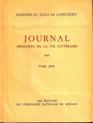 Seller image for Journal Mmoires de la Vie Littraire 1896 for sale by ARTLINK