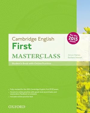 Image du vendeur pour Cambridge English: First Masterclass: Student's Book And Online Practice Pack -Language: spanish mis en vente par GreatBookPrices