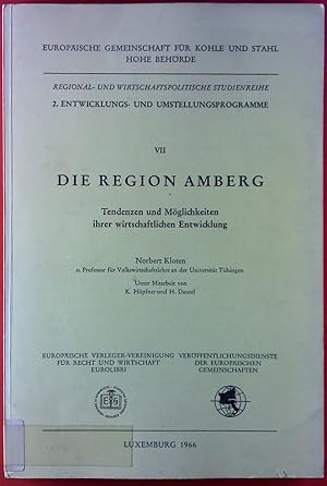 Bild des Verkufers fr VII Die Region Amberg. Tendenzen und Mglichkeiten ihrer wirtschaftlichen Entwicklung zum Verkauf von biblion2