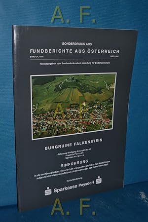 Bild des Verkufers fr Sonderdruck aus Fundberichte aus sterreich, Band 34, 1995. zum Verkauf von Antiquarische Fundgrube e.U.
