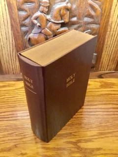 Custom Cawburn Goat Clamshell Faux Book Storage (titled Holy Bible).