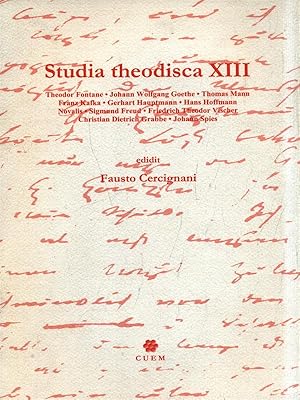 Seller image for Studia theodisca XIII for sale by Librodifaccia