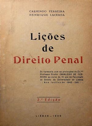 LIÇÕES DE DIREITO PENAL.