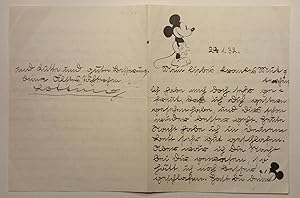 Schreibpapier mit zwei Darstellungen der Mickey Mouse.