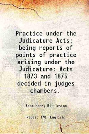 The judicature acts cheap of 1873 and 1875