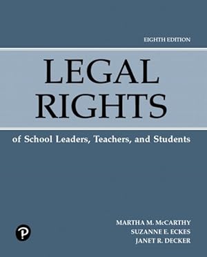 Bild des Verkufers fr Legal Rights of School Leaders, Teachers, and Students zum Verkauf von GreatBookPrices