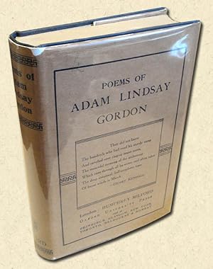 Seller image for The Poems of Adam Lindsay Gordon Edited with Introduction, Notes and Appendixes for sale by lamdha books