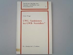 Bild des Verkufers fr UWG- Sanktionen bei GWB- Verstssen? zum Verkauf von Antiquariat Bookfarm