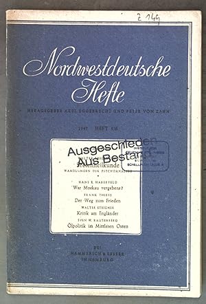 Imagen del vendedor de Kritik am Englnder; in: Heft 5/6 1947 Nordwestdeutsche Hefte; a la venta por books4less (Versandantiquariat Petra Gros GmbH & Co. KG)