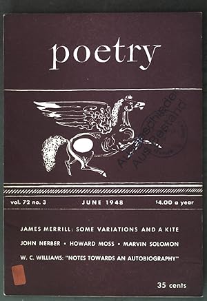 Seller image for Etiology of the Image; in: Vol. 72 No. 3 Poetry - A Magazine of Verse; for sale by books4less (Versandantiquariat Petra Gros GmbH & Co. KG)