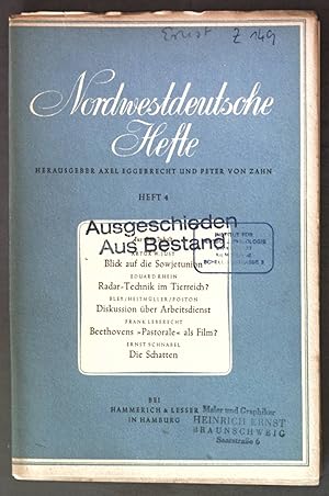 Bild des Verkufers fr Entnazifierung (Notbrcken zum Verstehen) in: Heft 4/1946 Nordwestdeutsche Hefte; zum Verkauf von books4less (Versandantiquariat Petra Gros GmbH & Co. KG)