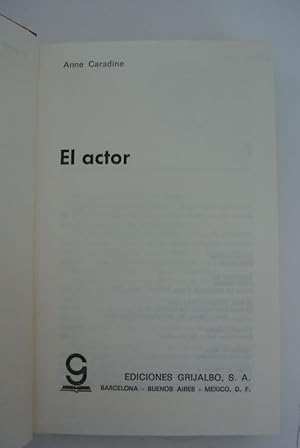 Immagine del venditore per El actor (L'acteur, Spanish edition) venduto da Antiquariat Bookfarm
