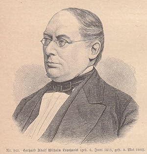 Imagen del vendedor de preuischer Justizminister. Brustbild zu seinem Tod am 8. Mai 1880. a la venta por Antiquariat Hild