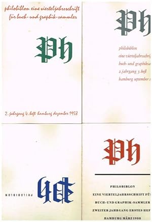 Eine Vierteljahrsschrift für Buch- und Graphiksammler. 2. Jahrgang, 1958. 4 Hefte.