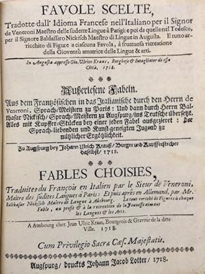 Favole scelte. - Ausserlesene Fabeln. - Fables choisies. Aus dem Frantzösischen in das Italianisc...