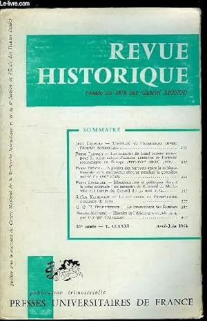 Image du vendeur pour Revue historique n 470 - L'attitude de l'conomiste devant l'histoire conomie par Jean Lhomme, Les comptes du Sund comme source pour la construction d'indices gnraux de l'activit conomie en Europe (XVIe-XVIIe sicle) (fin) par Pierre Jeannin mis en vente par Le-Livre