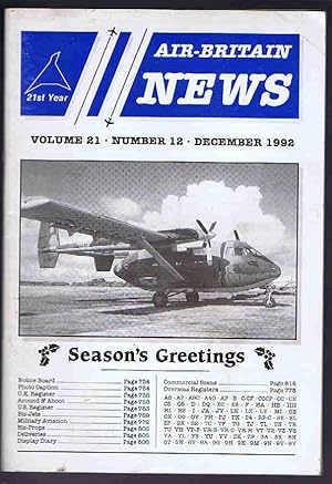 Seller image for Air-Britain News Volume 21 Number 12 December 1992 for sale by Lazy Letters Books