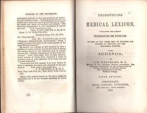 Pronouncing Medical Lexicon, Containing the Correct Pronunciation and Definition of Most of the T...