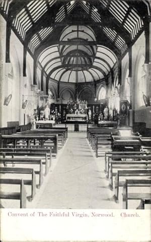 Imagen del vendedor de Ansichtskarte / Postkarte Norwood London City, Convent of the Faithful Virgin, church, interior a la venta por akpool GmbH