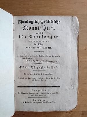 Theologisch-praktische Monatschrift zunächst für Seelsorger. Herausgegeben in Linz von einer Gese...