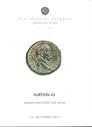 Image du vendeur pour Mnzen und kunst der Antike. Auktion 43, 15 September 2017 mis en vente par Librairie Archaion