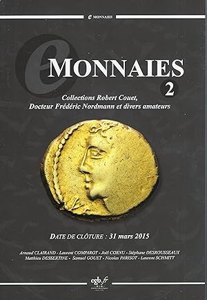 Seller image for CGB. Monnaies 2.Collections Robert Couet, Dr. Frdric Nordmann et divers amateurs. Monnaies grecques, romaines, byzantines, gauloises, mrovingiennes, carolingiennes, Royales franaises, Fodales, trangres et moderrnes franaises 31 mars 2015 for sale by Librairie Archaion