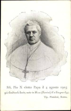 Bild des Verkufers fr Ansichtskarte / Postkarte Papst Pius X., Giuseppe Melchiorre Sarto zum Verkauf von akpool GmbH