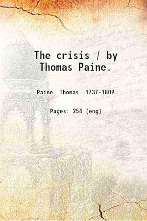 Seller image for The crisis 1900 for sale by Gyan Books Pvt. Ltd.