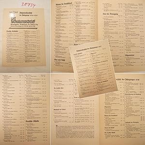 Seller image for Der Schulungsbrief, das zentrale Monatsblatt der NSDAP. 3 originale Inhaltsbersichten: 1. Inhaltbersicht ber die Jahrgnge 1934-1936, 2. Inhaltsbersicht des Jahrganges 1937, 3. Inhaltsbersicht des Jahrganges 1938 Dieses Buch wird von uns nur zur staatsbrgerlichen Aufklrung und zur Abwehr verfassungswidriger Bestrebungen angeboten (86 StGB) for sale by Galerie fr gegenstndliche Kunst