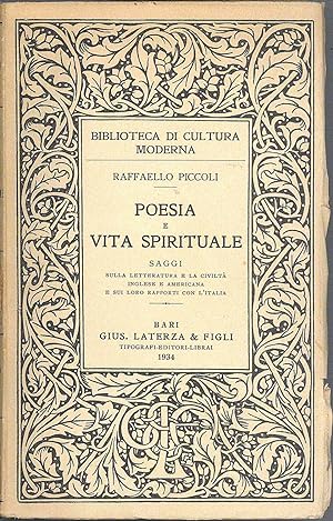 Seller image for Poesia e vita spirituale for sale by Miliardi di Parole