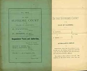 Seller image for No. 9864 In The Supreme Court of the State of California: E. Fanning, Plaintiff and Appellant vs. Frederick Bohme, et al. Defendants and Respondents. Points and Authorities of Appellant. for sale by Wittenborn Art Books