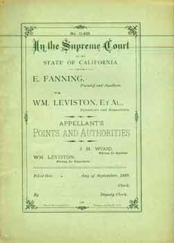 No. 13,207 In The Supreme Court of the State of California: E. Fanning Plaintiff and Appellant vs...